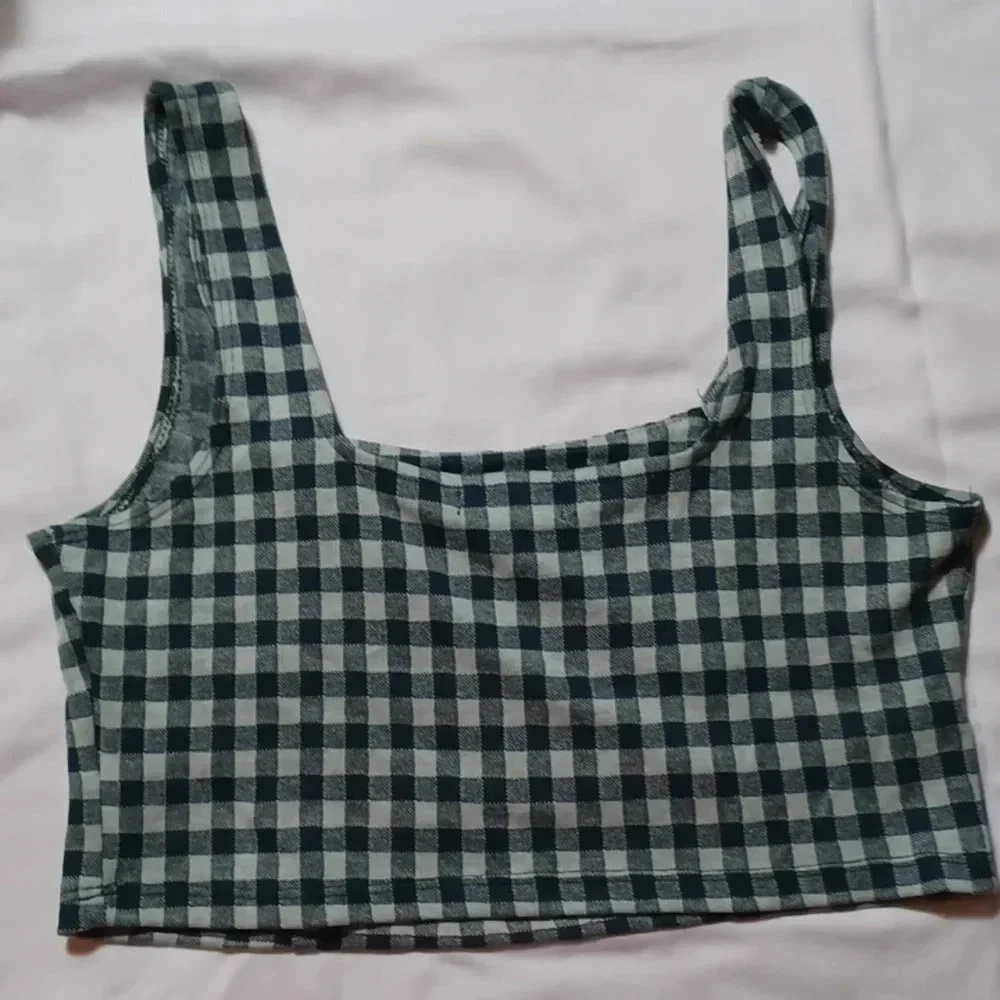 altar'd state checkered crop top - Picture 4 of 5
